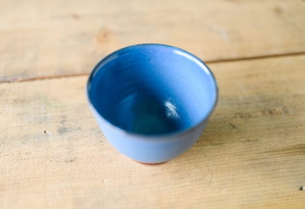 tea bowl chawan blue