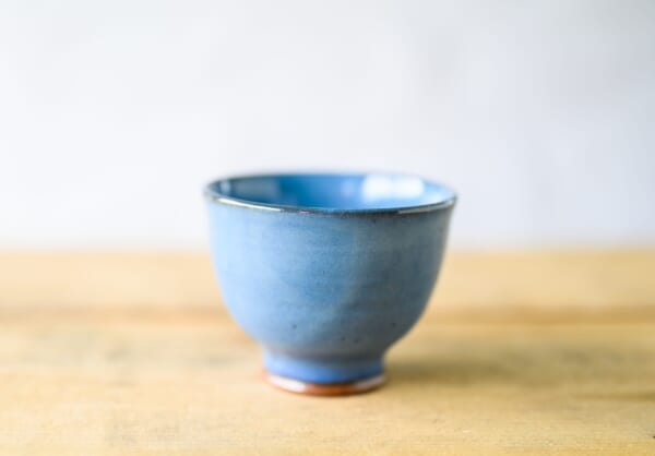tea bowl blue chawan